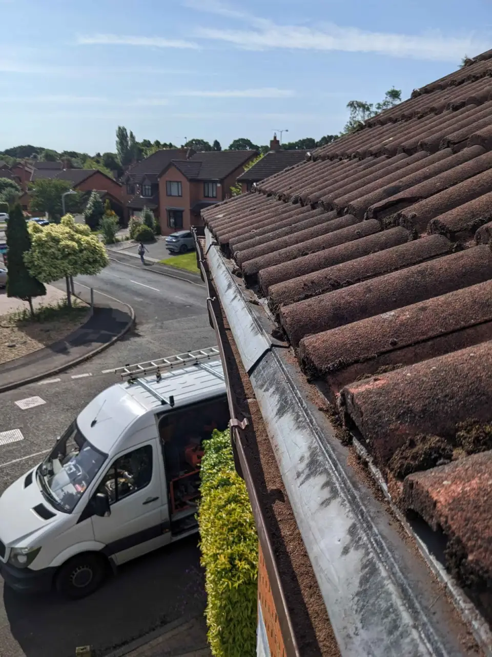 Gutter Cleaning — a recent job