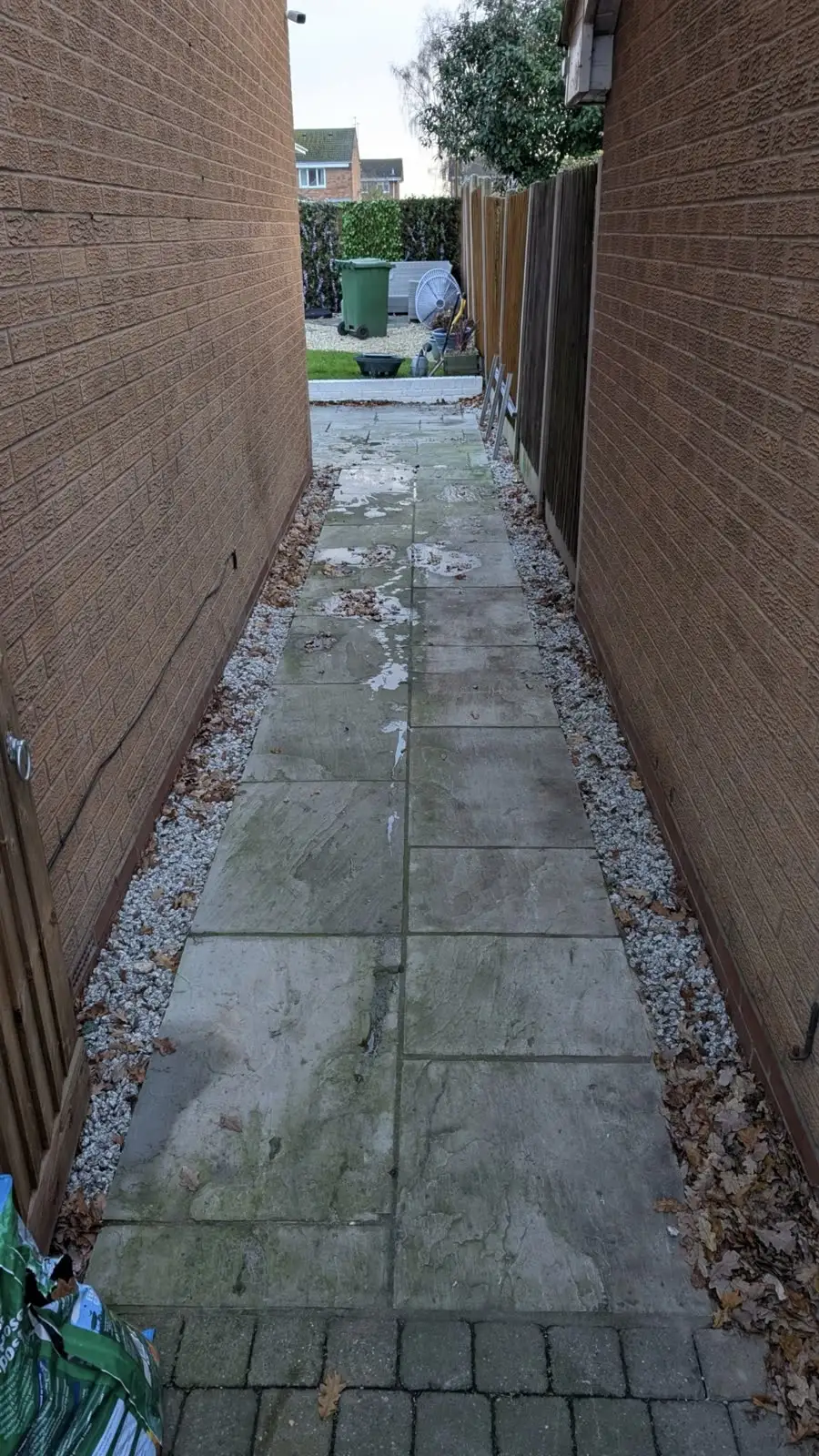 Paved side path, Croydon — before cleaning