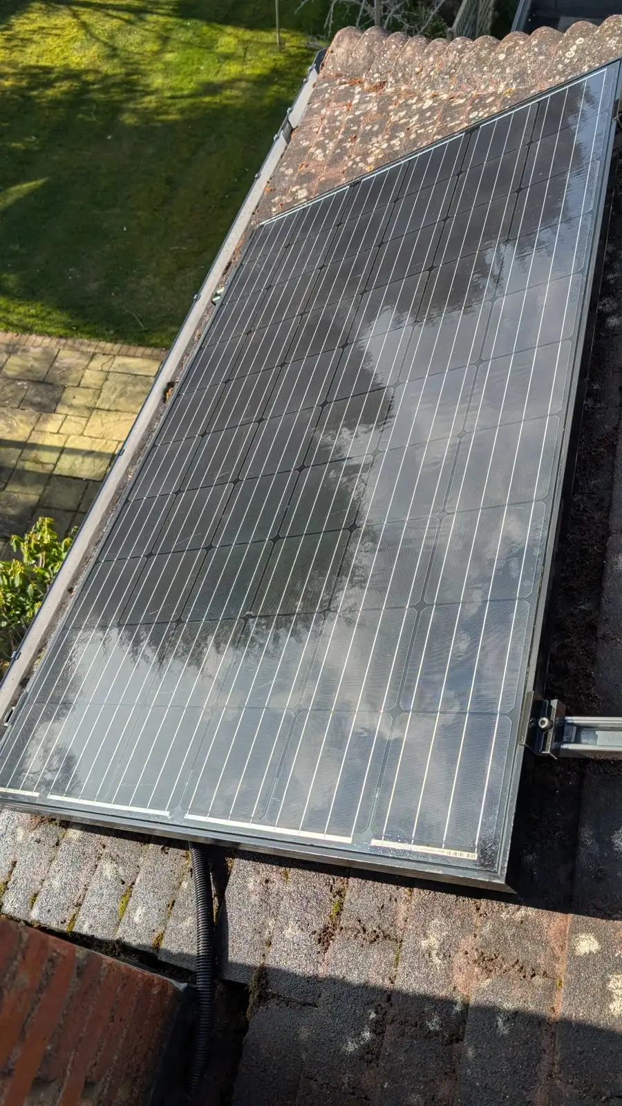 Solar panel, Croydon — after cleaning