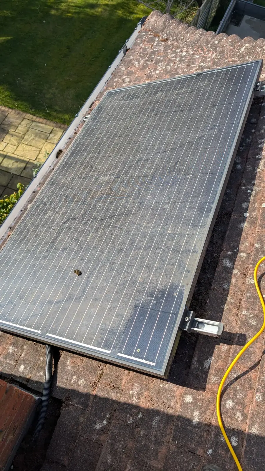 Solar panel, Croydon — before cleaning