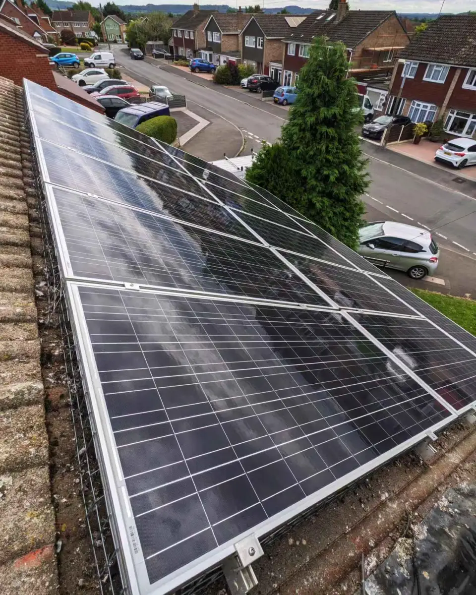 Solar panels, Sutton — after cleaning